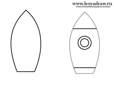 Как нарисовать ракету для детей