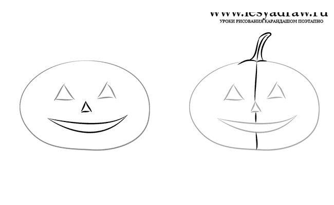 Как нарисовать ребенку тыкву на Хэллоуин