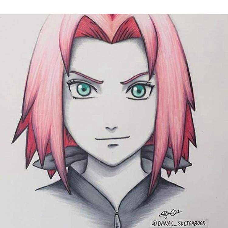 ວິທີການແຕ້ມ Sakura ຈາກ Naruto