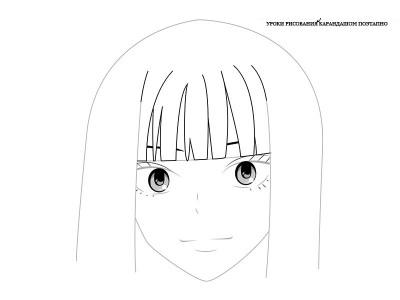 Как нарисовать Савако из аниме Достучаться до тебя