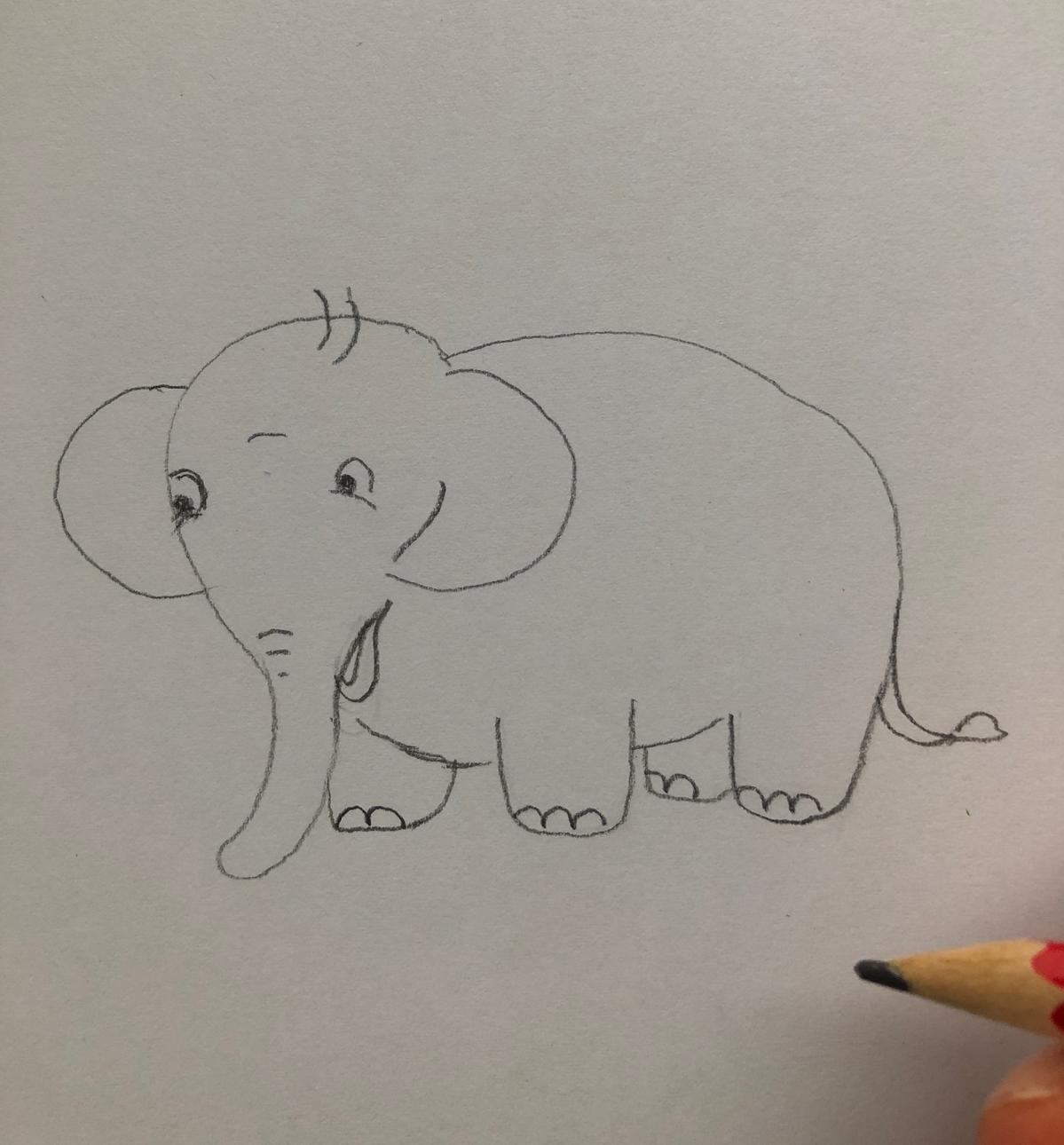 Слоник рисунок для детей поэтапно