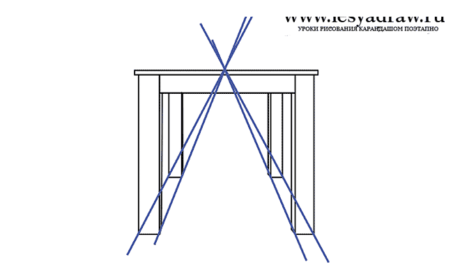 Как нарисовать стол карандашом поэтапно