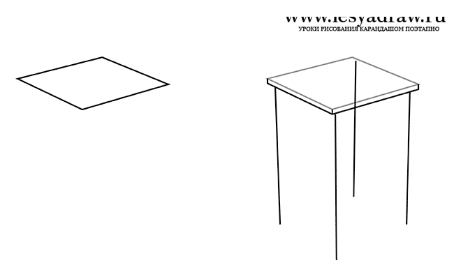 Как нарисовать табуретку карандашом поэтапно для начинающих