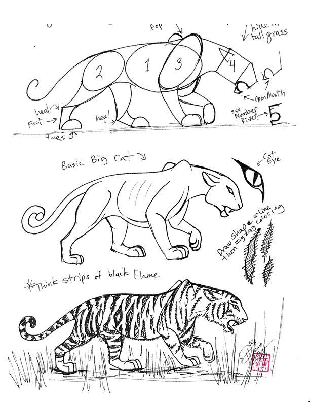 Как нарисовать тигра — 23 варианта