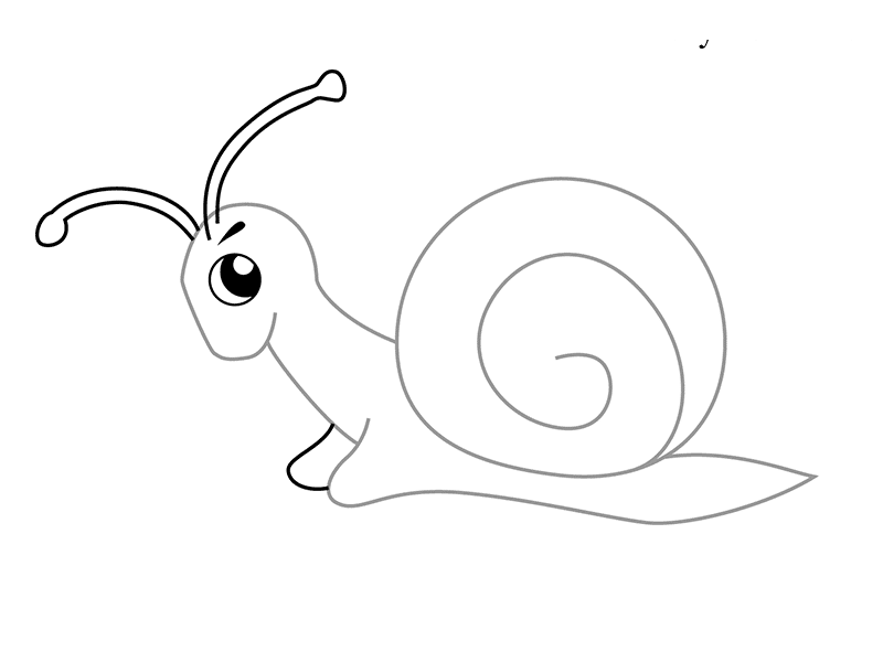 如何为孩子们画蜗牛