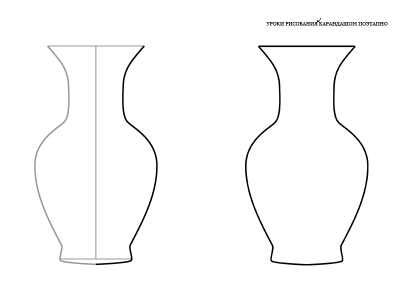 Как нарисовать вазу карандашом поэтапно для начинающих