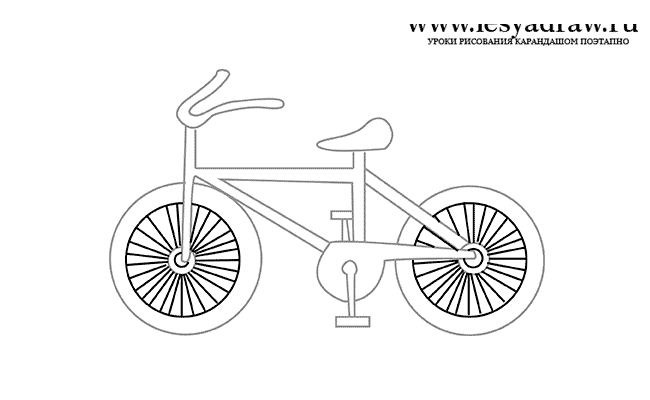 Как нарисовать велосипед ребенку