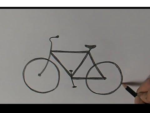 Como desenhar uma bicicleta para uma criança