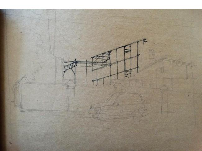 Как нарисовать заводское здание на крафте