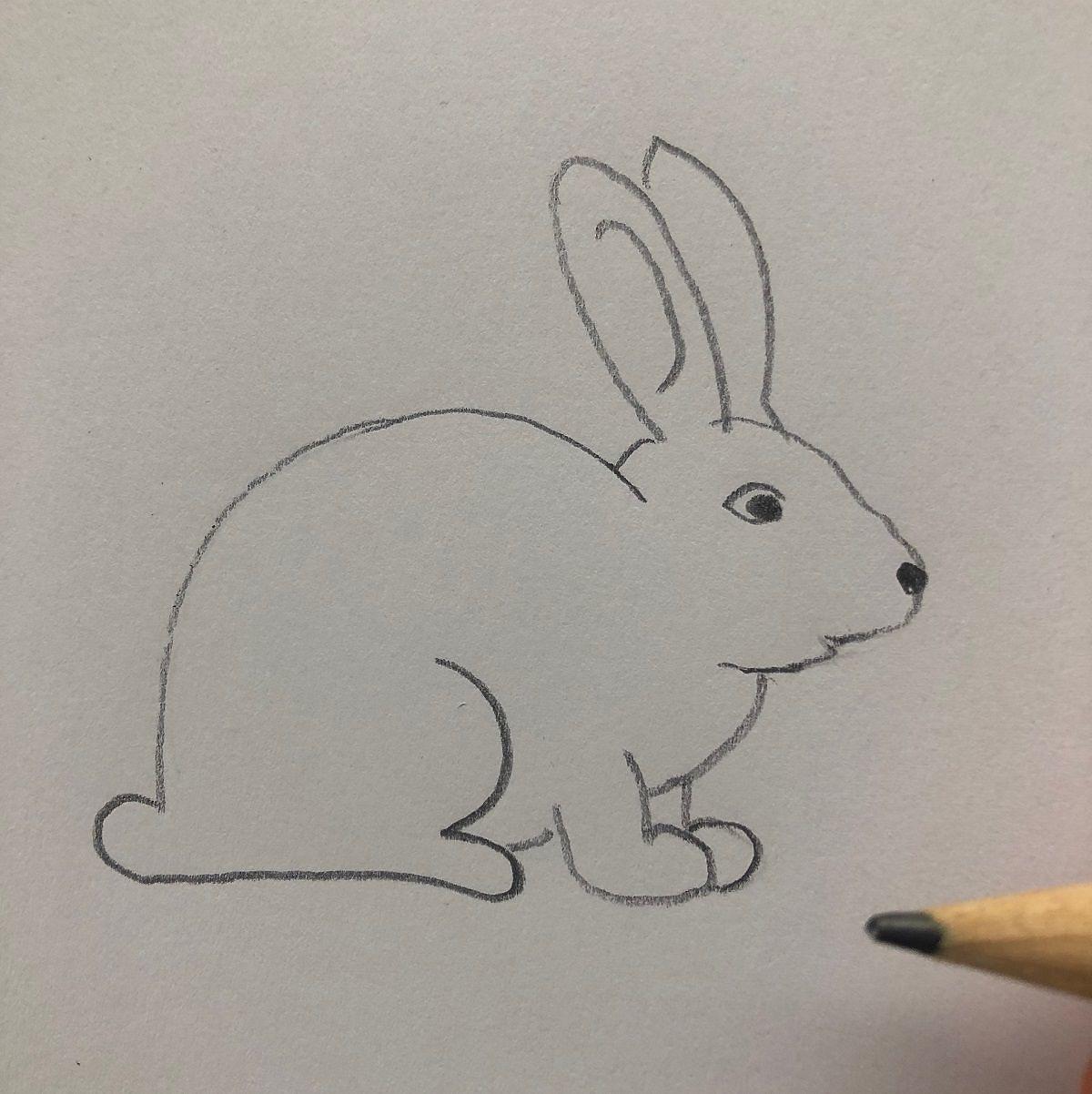 Как нарисовать глаз зайца на пенопласте