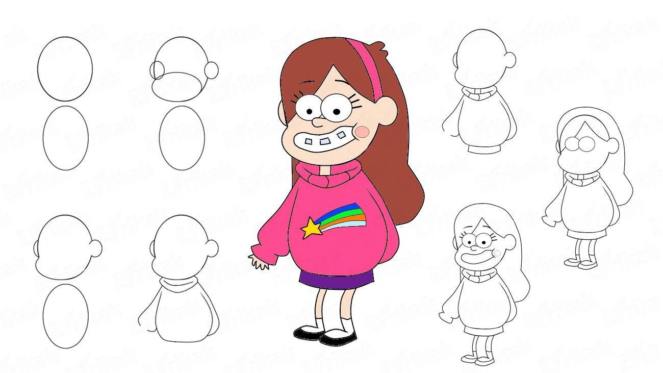Wéi Mabel aus Gravity Falls ze zéien