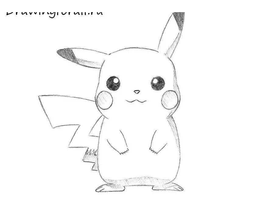 gambar pikachu yang mudah