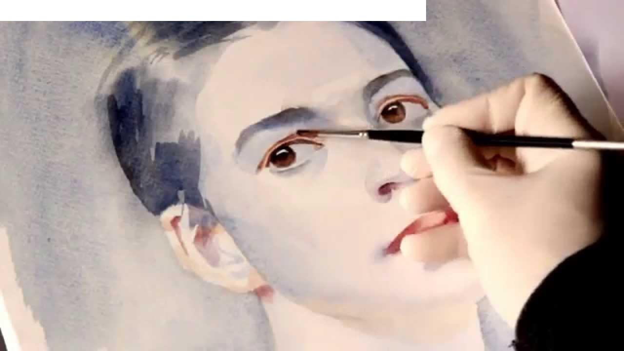 Hvordan male et portrett i akvarell