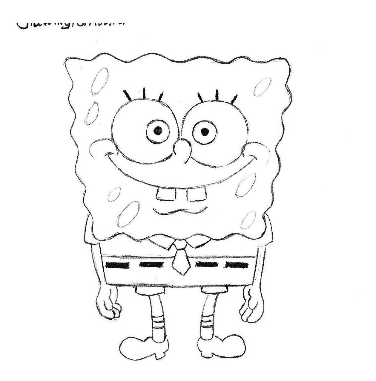 Bagaimana Menggambar Spongebob