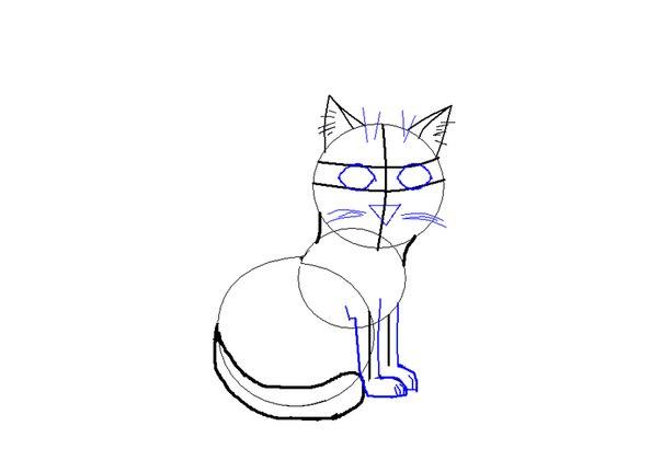 Рисуем котёнка карандашом поэтапно начинающим