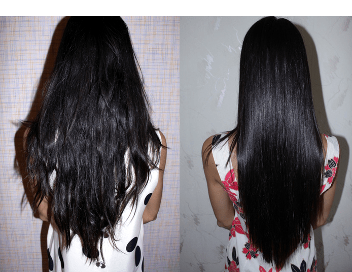 Перманентное выпрямление волос: до и после