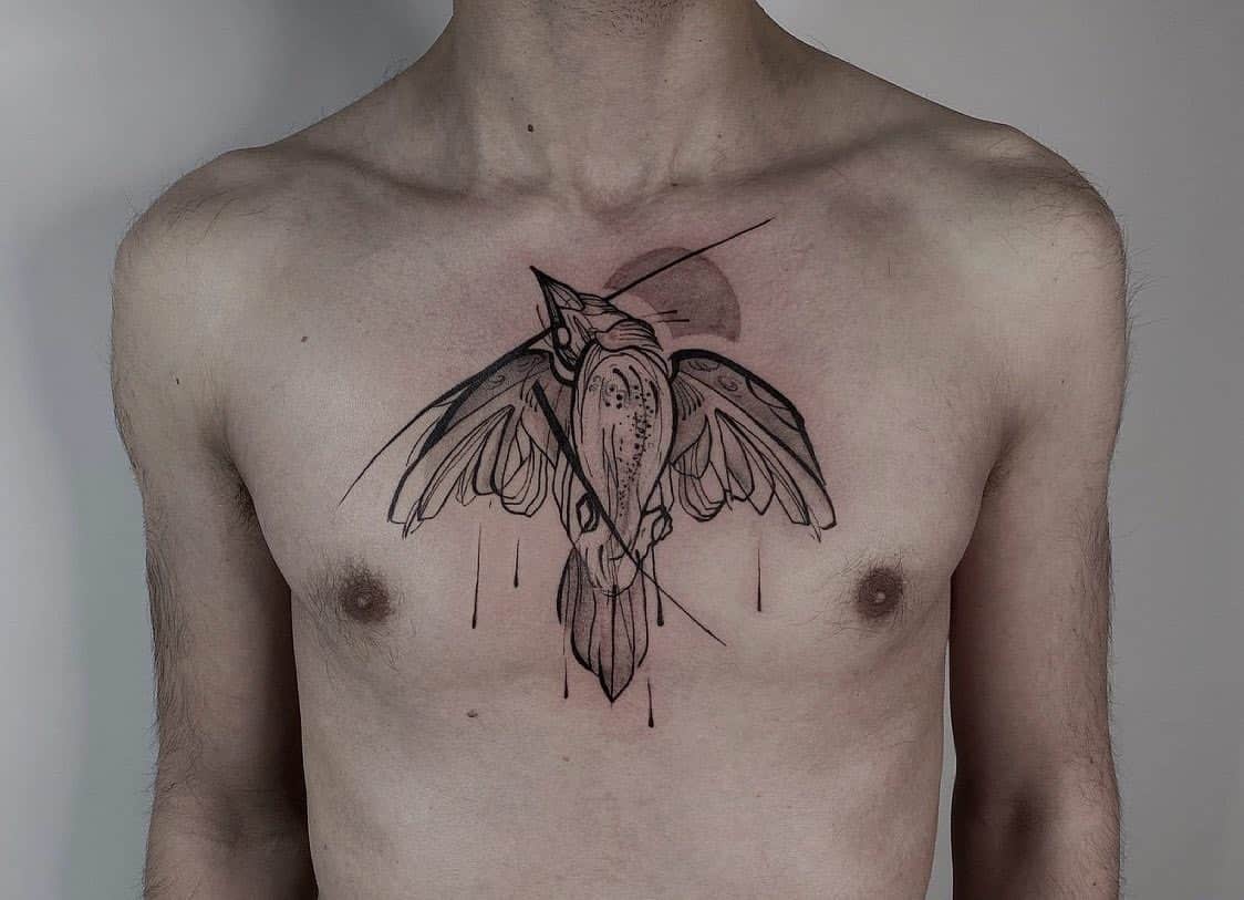 Руководство по нанесению татуировки на грудину: 50+ лучших дизайнерских идей