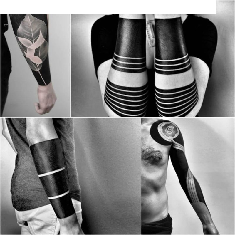 Blackwork Tattoo - အမည်းရောင်ပုံစံများ၏ ပြင်းထန်မှုနှင့် ဂျီသြမေတြီလွတ်လပ်မှု