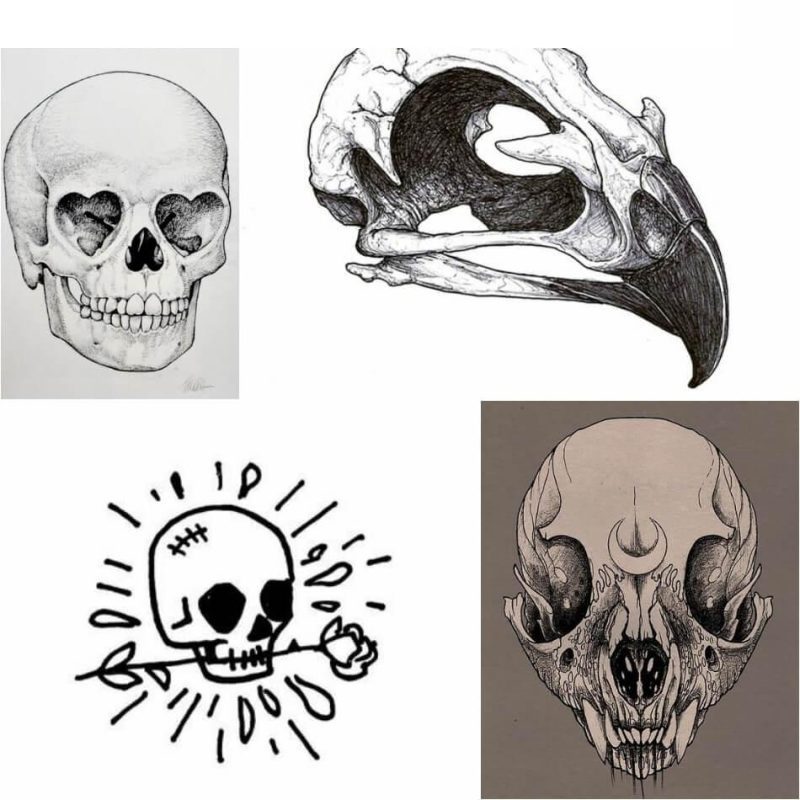 Тату череп — Эскизы и Значение Татуировки Череп