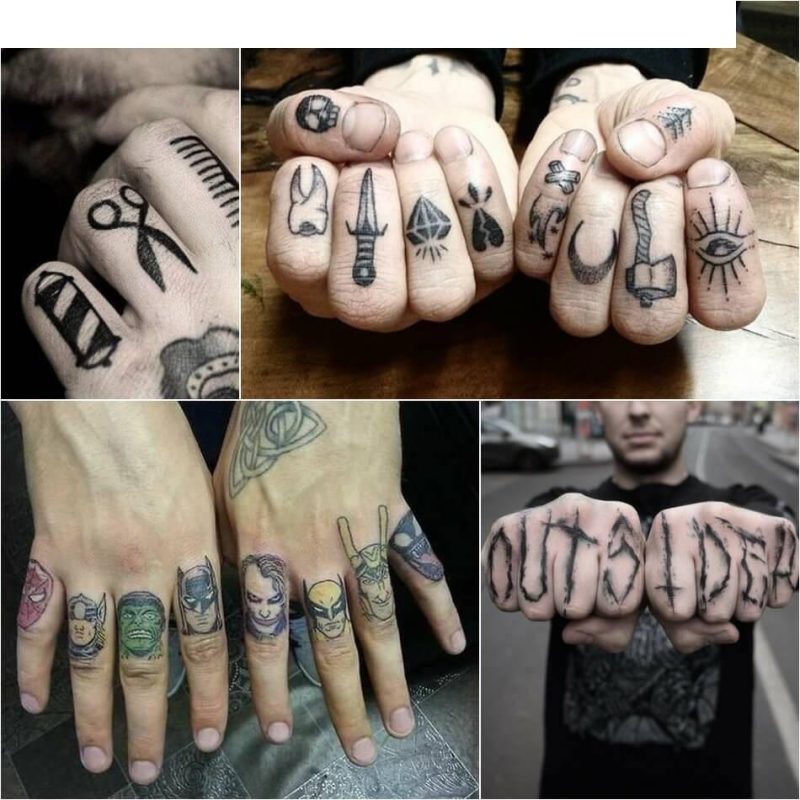 Tatuagens nos dedos - Tatuagens elegantes para conhecedores do minimalismo