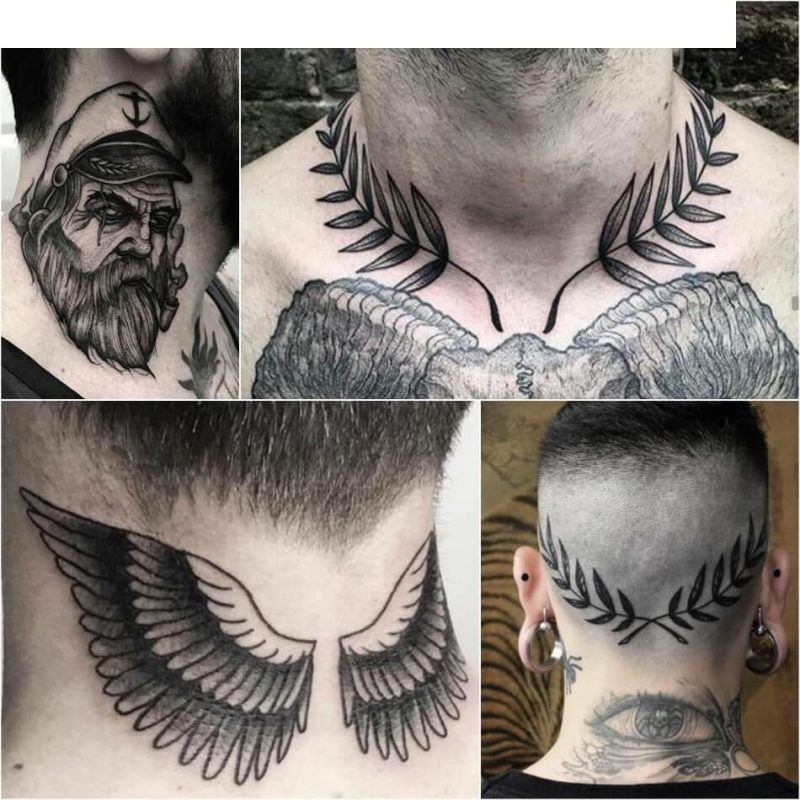 Neck Tattoos for Men - Best Mens Neck Tattoos - All About Tattoos