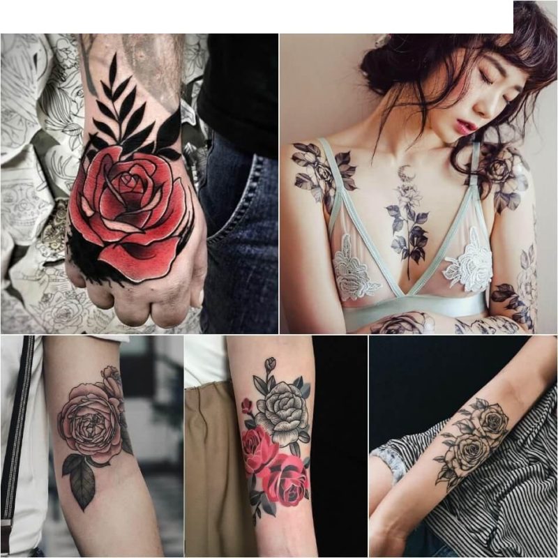 Rose Tattoo Designs en betekenis van een Rose Tattoo