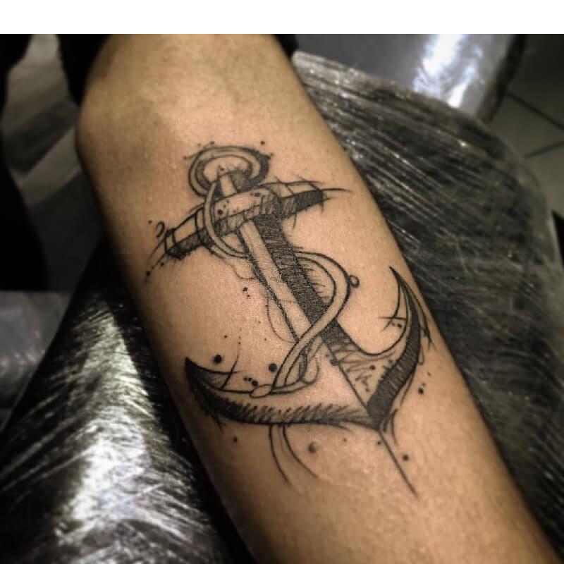 Эркектер үчүн Anchor Tattoo - Эркектердин татуировкасы