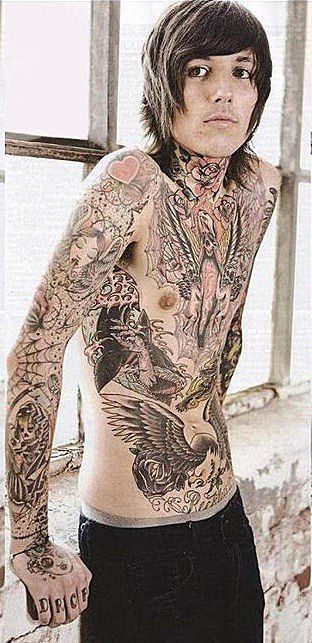 Oliver Sykes tattoos