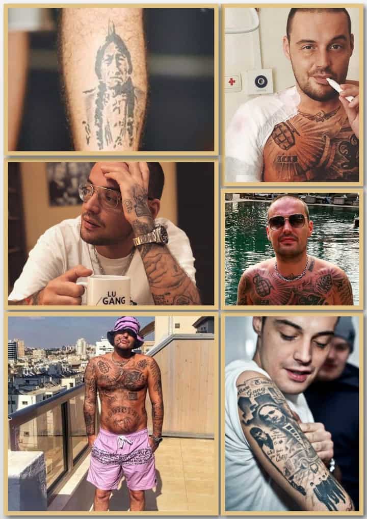 The meaning of rapper Guf's tattoos (20+ photos)